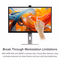 ALOGIC Clarity Pro Touch computer monitor 68.6 cm (27") 3840 x 2160 pixels 4K Ultra HD LCD Touchscreen Black, Silver - Additional view 8