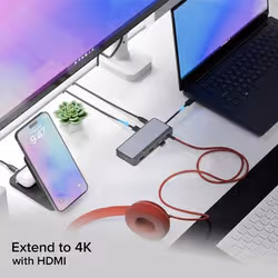 ALOGIC FUPHD1 laptop dock/port replicator Wired USB 3.2 Gen 1 (3.1 Gen 1) Type-A Grey, Black - Additional view 5