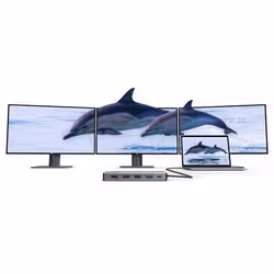 ALOGIC DUCDDV3V2 laptop dock/port replicator Wired USB 3.2 Gen 1 (3.1 Gen 1) Type-A + Type-C Grey - Additional view 2
