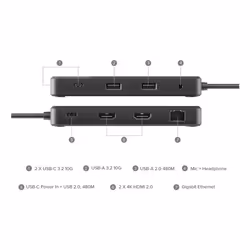 ALOGIC Fusion Pro DUO USB-C Dual HDMI Dock with Power Delivery - Additional view 2