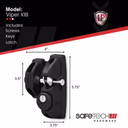 Safetech Hardware ViperX1 Gravity Gate Latch | One-Sided Keyed Lock | 2 Independent Latching Hooks Key Lockable One Side | Privacy Gate Gravity Latch