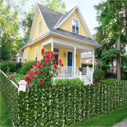 50X200cm Artificial Ivy Hedge Green Leaf Fence Panels Faux Privacy Fence Screen for Home Outdoor Garden Balcony Decoratio - 100X300cm, Dark Green Dill