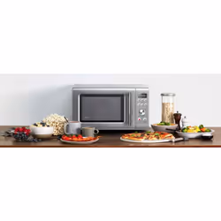 Sage SMO650SIL4GEU1, Countertop, Solo microwave, 25 L, 800 W, Built-in display, Buttons, Knob