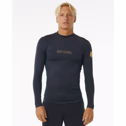 Rip Curl LS UPF 50+ Rash Vest ~ Dawn patrol navy marle - XL