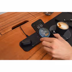Our Pure Planet 15W Dual Wireless Charging Pad, Indoor, DC, 12 V, Wireless charging, 1 m, Black