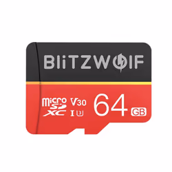 BlitzWolf BW-TF1 Class 10 V30 1080p FHD Micro SD TF Memory Card - 64GB