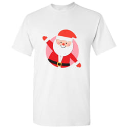 Santa Claus Christmas Festival Cartoon Art White Men T Shirt Tee Top - S