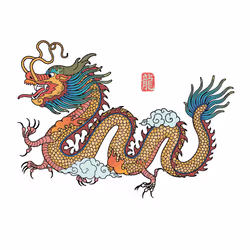 Aesthetic Chinese Dragon Symbol Of Power White Men T Shirt Tee Top - 2XL