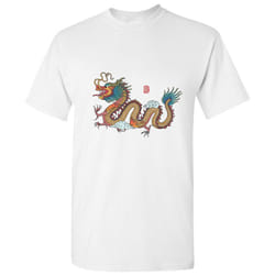 Aesthetic Chinese Dragon Symbol Of Power White Men T Shirt Tee Top - 4XL