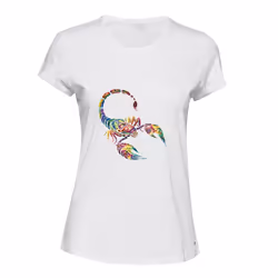 Scorpio Scorpion Horoscope Zodiac Symbol Sign White Ladies Women T Shirt Tee Top - L