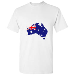 Australian Australia Map Flag Country States White Men T Shirt Tee Top - M