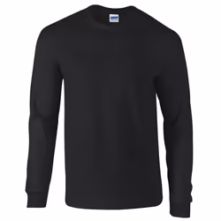 Gildan Long Sleeve T-SHIRT Black Basic tee S-5XL Men's Ultra Cotton - XL