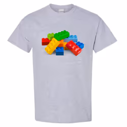 Colourful Lego Building Blocks Brick Fun Toys Men T Shirt Tee Top - Sport Grey, M