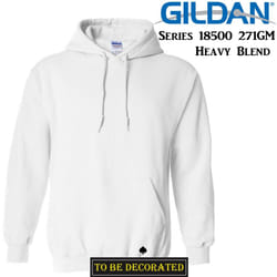Gildan White Hoodie Heavy Blend Basic Hooded Sweat Sweater Men's XS - 5XL - 2XL