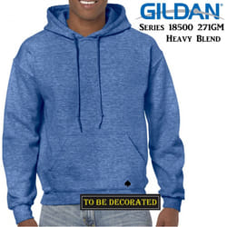Gildan Heather Sport Royal Blue Hoodie Heavy Blend Hooded Sweat Mens - 2XL