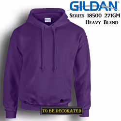 Gildan Purple Hoodie Heavy Blend Hooded Sweat Mens Pullover Shirt - XL