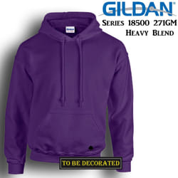 Gildan Purple Hoodie Heavy Blend Hooded Sweat Mens Pullover Shirt - XL