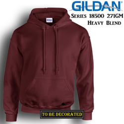Gildan Maroon Hoodie Heavy Blend Hooded Sweat Mens Pullover - M