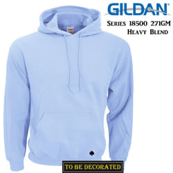 Gildan Light Blue Hoodie Heavy Blend Basic Hooded Sweat Mens Pullover - 2XL