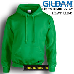 Gildan Irish Green Hoodie Heavy Blend Hooded Sweat Mens Pullover - M