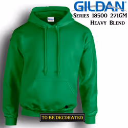 Gildan Irish Green Hoodie Heavy Blend Hooded Sweat Mens Pullover - L