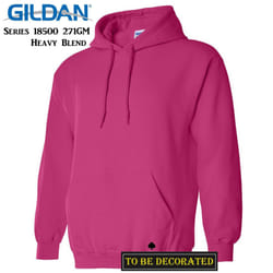 Gildan Heliconia Pink Hoodie Heavy Blend Hooded Sweat Mens Pullover - M