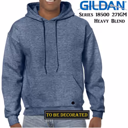 Gildan Heather Sport Dark Navy Hoodie Heavy Blend Hooded Sweat Mens - XL