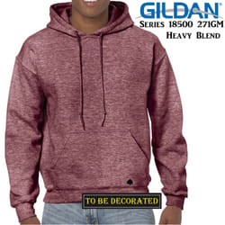 Gildan Heather Sport Dark Maroon Hoodie Heavy Blend Hooded Sweat Men - L