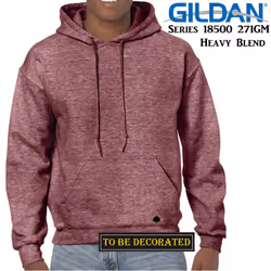 Gildan Heather Sport Dark Maroon Hoodie Heavy Blend Hooded Sweat Men - XL