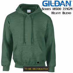 Gildan Heather Sport Dark Green Hoodie Heavy Blend Hooded Sweat Mens - M