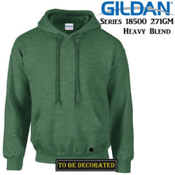 Gildan Heather Sport Dark Green Hoodie Heavy Blend Hooded Sweat Mens - XL