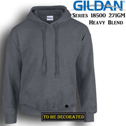 Gildan Dark Heather Hoodie Heavy Blend Hooded Sweat Sweater Mens - M