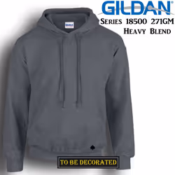 Gildan Dark Heather Hoodie Heavy Blend Hooded Sweat Sweater Mens - XL