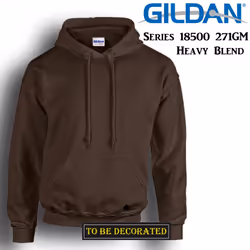 Gildan Dark Chocolate Hoodie Heavy Blend Hooded Sweat Sweater Mens - XS