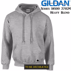 Gildan Sport Grey Hoodie Heavy Blend Basic Hooded Sweat Sweater Mens S - 5XL - L