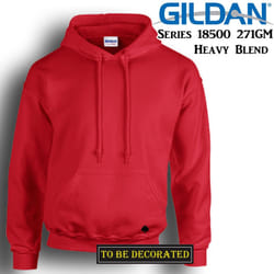 Gildan Red Hoodie Heavy Blend Basic Hooded Sweat Sweater Mens S - XXL - L