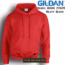 Gildan Red Hoodie Heavy Blend Basic Hooded Sweat Sweater Mens S - XXL - 2XL
