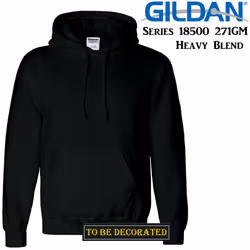 Gildan Black Hoodie Heavy Blend Basic Hooded Sweat Sweater Big Mens S -5XL - XL