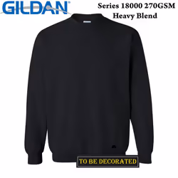 Gildan Black Heavy Blend Sweat Sweater Jumper Sweatshirt Mens S - 5XL - S