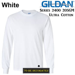Gildan Long Sleeve T-SHIRT White tee S - 5XL Men's Ultra Cotton jumper - 3XL
