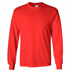 Gildan Long Sleeve T-SHIRT Red Basic tee S - XXL Men's Ultra Cotton jumper - M