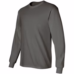 Gildan Long Sleeve T-SHIRT Charcoal Basic tee S - XXXL Men's Ultra Cotton - L