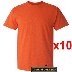 10 Packs Gildan T-SHIRT Basic Tee S - 5XL Small Big Men Heavy Cotton (Antique Orange) - 2XL