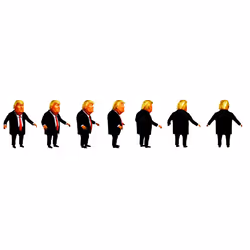 Funny Mini USA President Donald Trump White Men T Shirt Tee Top - S