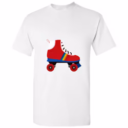 Adults Kids Roller Skates Shoes Sports White Men T Shirt Tee Top - 5XL