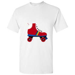 Adults Kids Roller Skates Shoes Sports White Men T Shirt Tee Top - 5XL