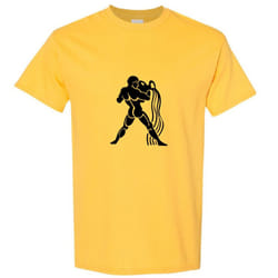 Aquarius Zodiac Horoscope Astrological Ganymede Hercules Men T Shirt Tee Top - Yellow, L