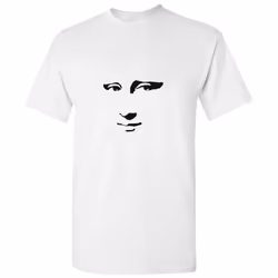 Mona Lisa Smile Face Painting Leonardo da Vinci Men T Shirt Tee Top - White, S