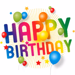 Happy Birthday 3D Party Balloon Regular Men Basic T Shirt Tee Top - S