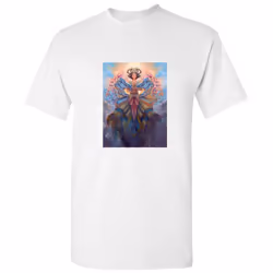 Goddess God Heaven Fantasy Art Animation Print White Men T Shirt Tee Top - 4XL
